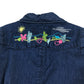 Arabella & Addison dress 6-7 years blue denim shirt with belt and embroidery cotton