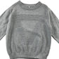M&S Jumper Age 5 Grey Plain Stripy Triangle Cotton