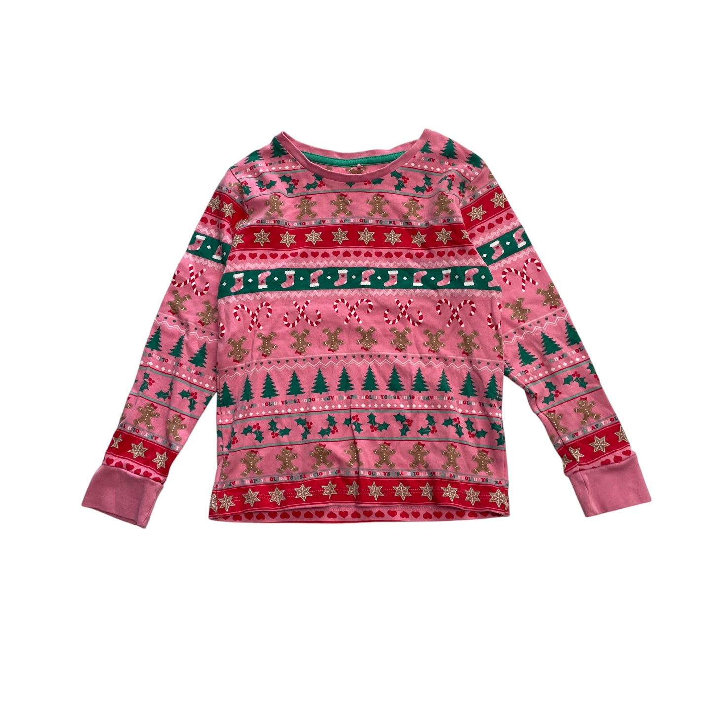 George festive pyjama set 6-7 years pink Christmas print long sleeve cotton