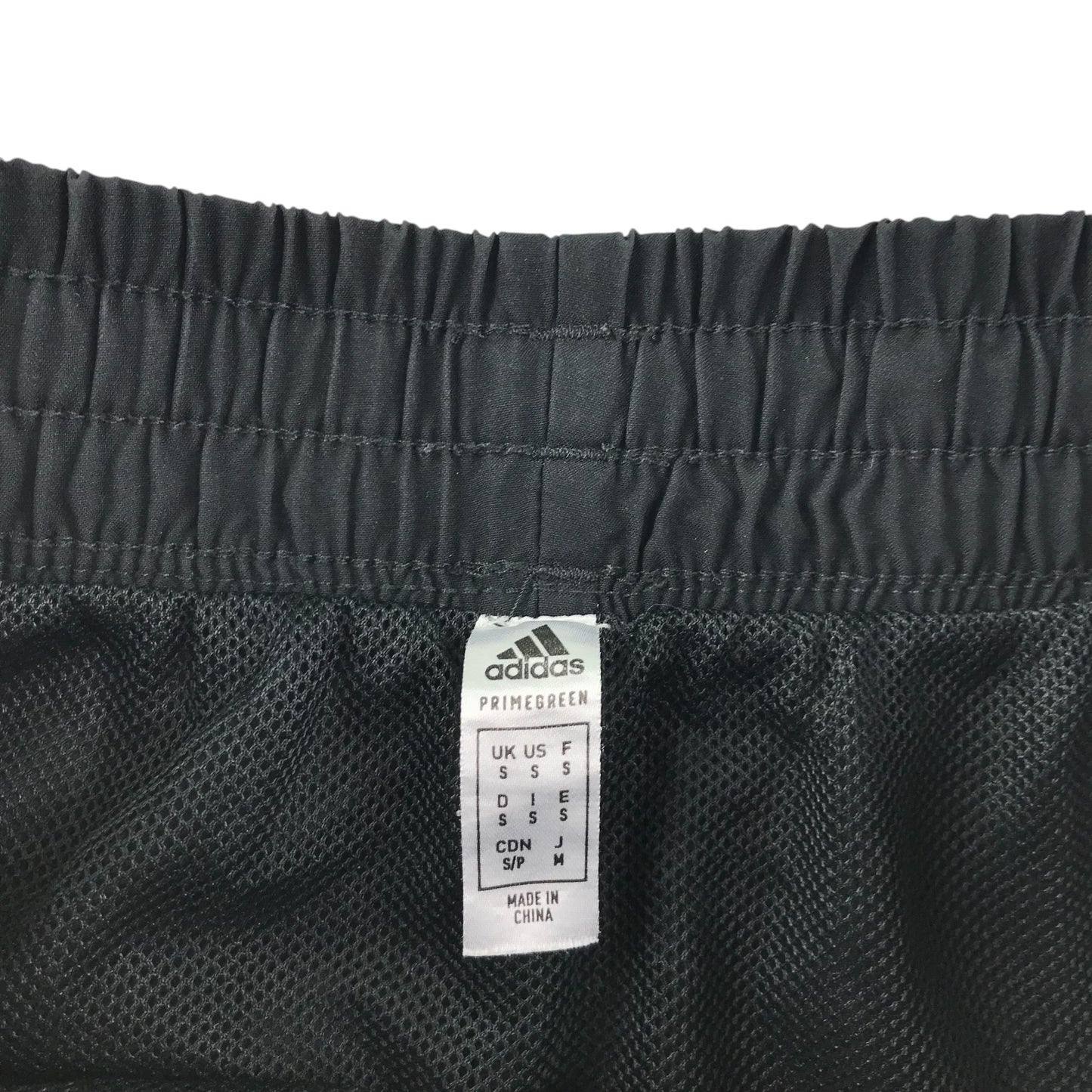 Adidas sports shorts adult S black with white detailing mesh interior