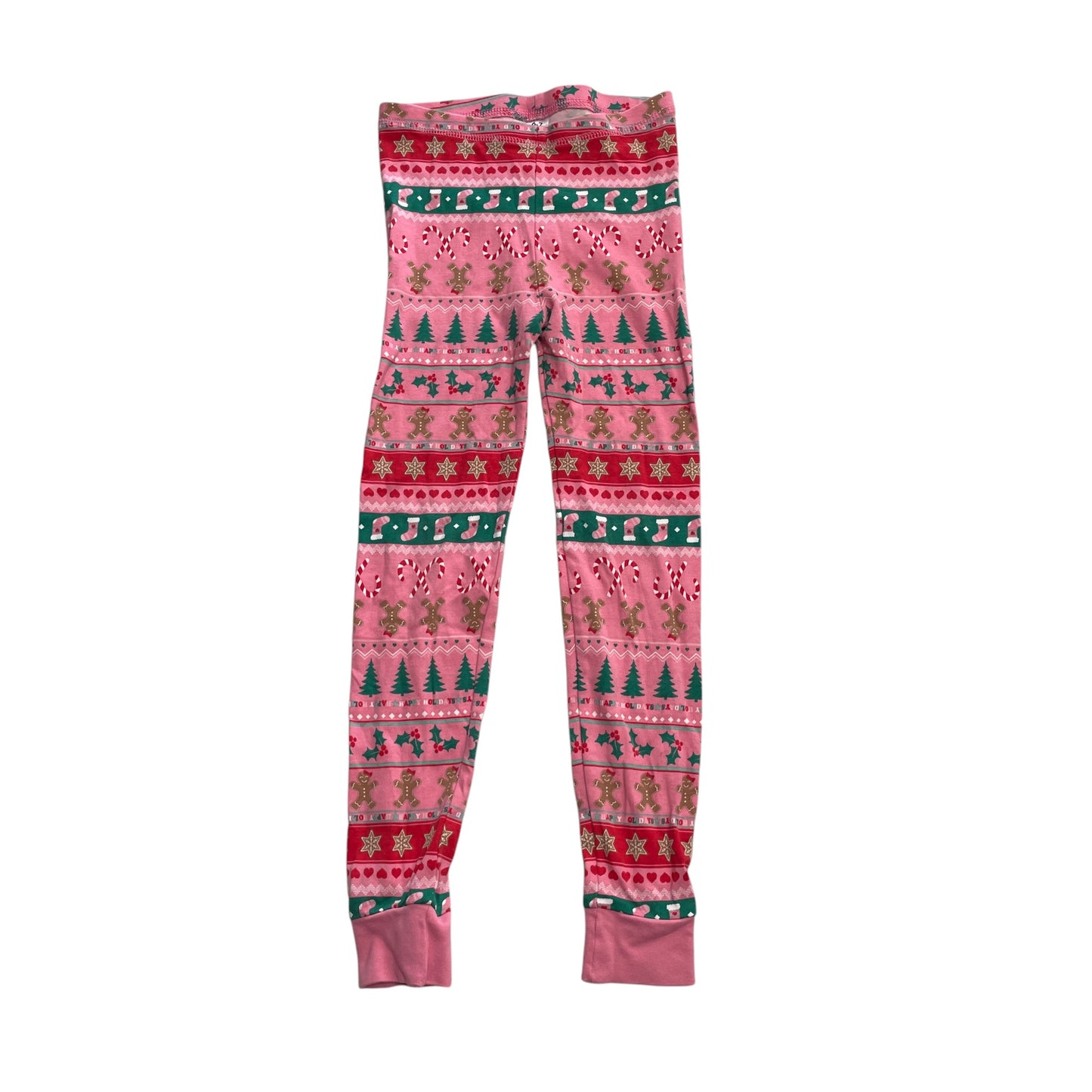 George festive pyjama set 6-7 years pink Christmas print long sleeve cotton