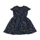George dress 8-9 years navy floral print design cinched waist