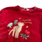 M&S festive jumper 6-7 years red Twinkle Twinkle deer loungewear top