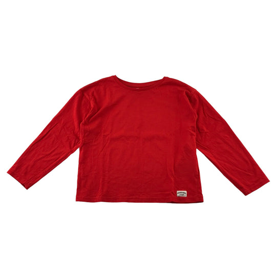 H&M t-shirt 7-8 years red long sleeve plain cotton