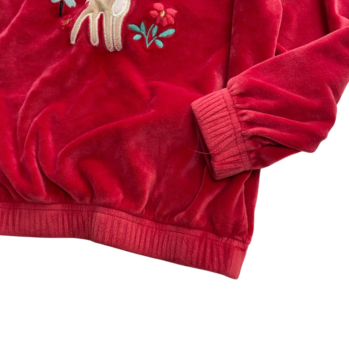 M&S festive jumper 6-7 years red Twinkle Twinkle deer loungewear top