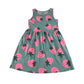 H&M dress 9-10 years blue strawberry t-shirt material print design