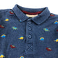 Jojo Maman Bebe polo shirt 5-6 years navy dinosaur embroidered cotton