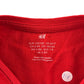 H&M t-shirt 7-8 years red long sleeve plain cotton