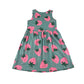 H&M dress 9-10 years blue strawberry t-shirt material print design