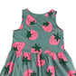 H&M dress 9-10 years blue strawberry t-shirt material print design