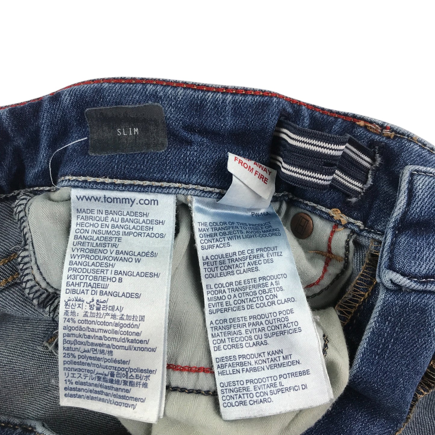 Tommy Hilfiger jeans 11-12 year blue denim slim fit with adjustable waist