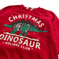 H&M festive sweater 7-8 years red Christmas Dinosaur sequin jersey pullover