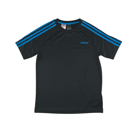 Adidas sport top 13-14 years black and blue short sleeve