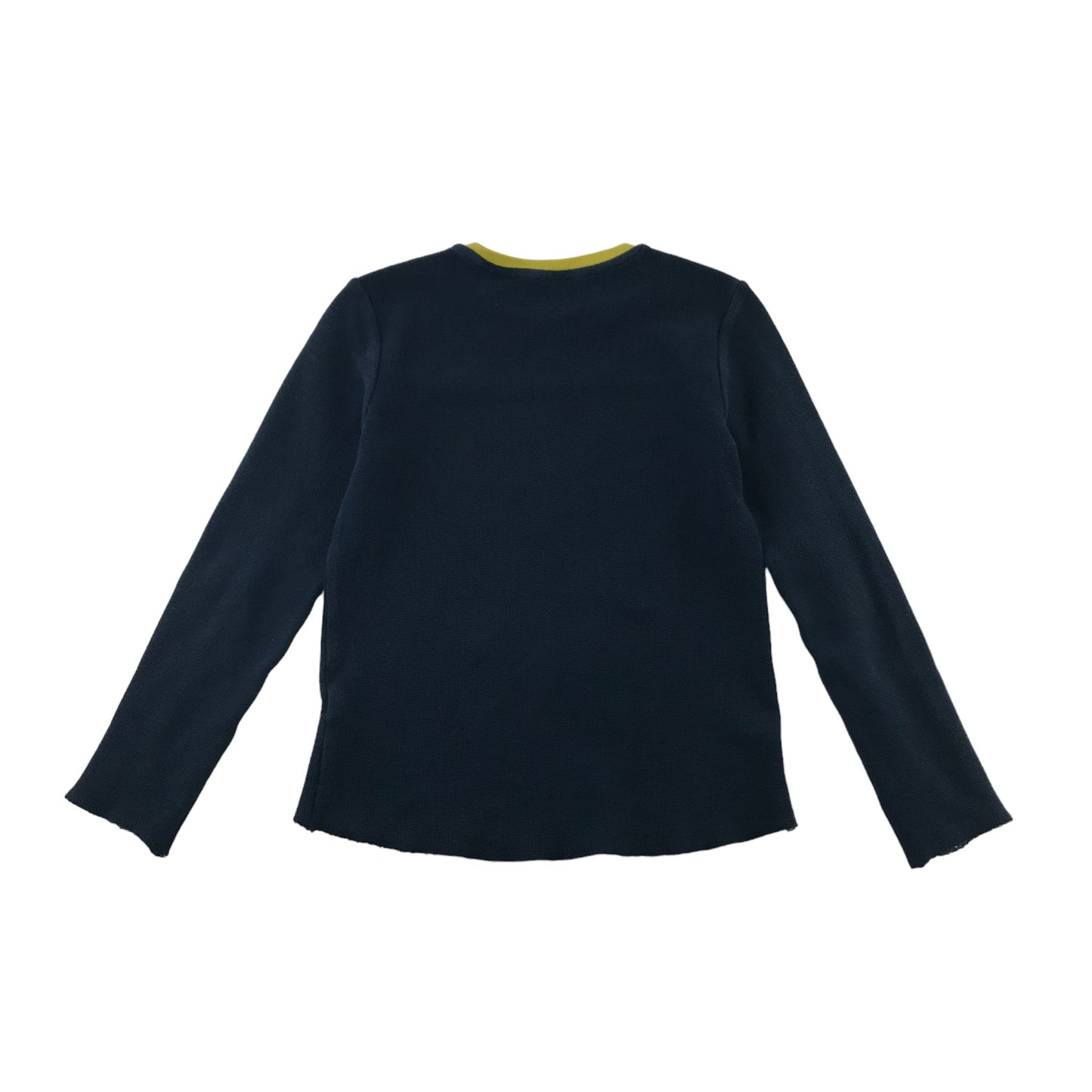 M&S T-shirt Age 6 Navy Blue Deer with Sneakers Light Jumper Cotton