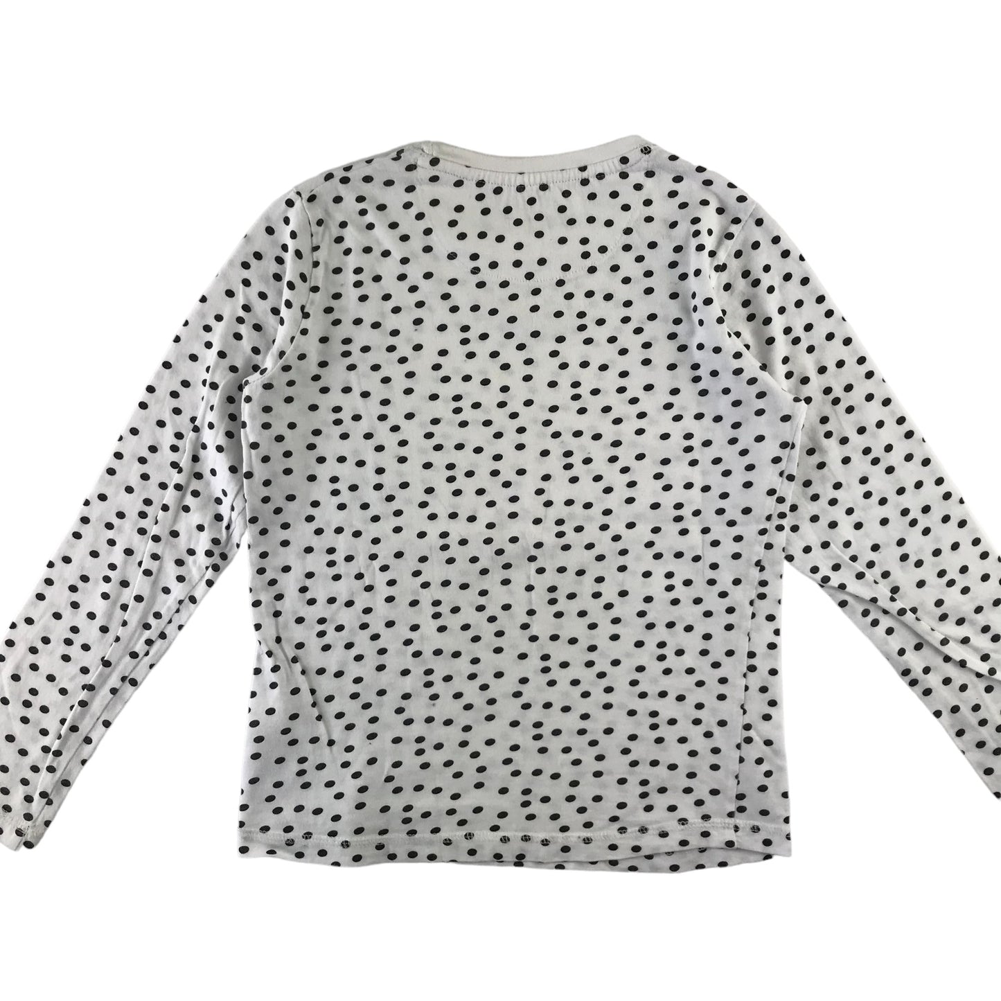 Tokyo Laundry t-shirt 8-9 years white polka dot long sleeve cotton