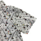 Tu Shirt Age 4 White Crane Construction Print Short Sleeve Button Up Cotton