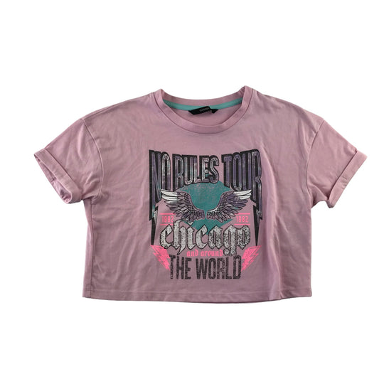 George t-shirt 8-9 years pink cropped rock band print