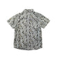 Tu Shirt Age 4 White Crane Construction Print Short Sleeve Button Up Cotton