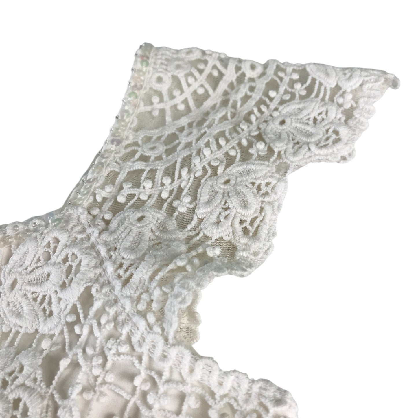 Monsoon dress 9-10 years white butterfly shoulders with lace chest pattern Communion & Flower Dress