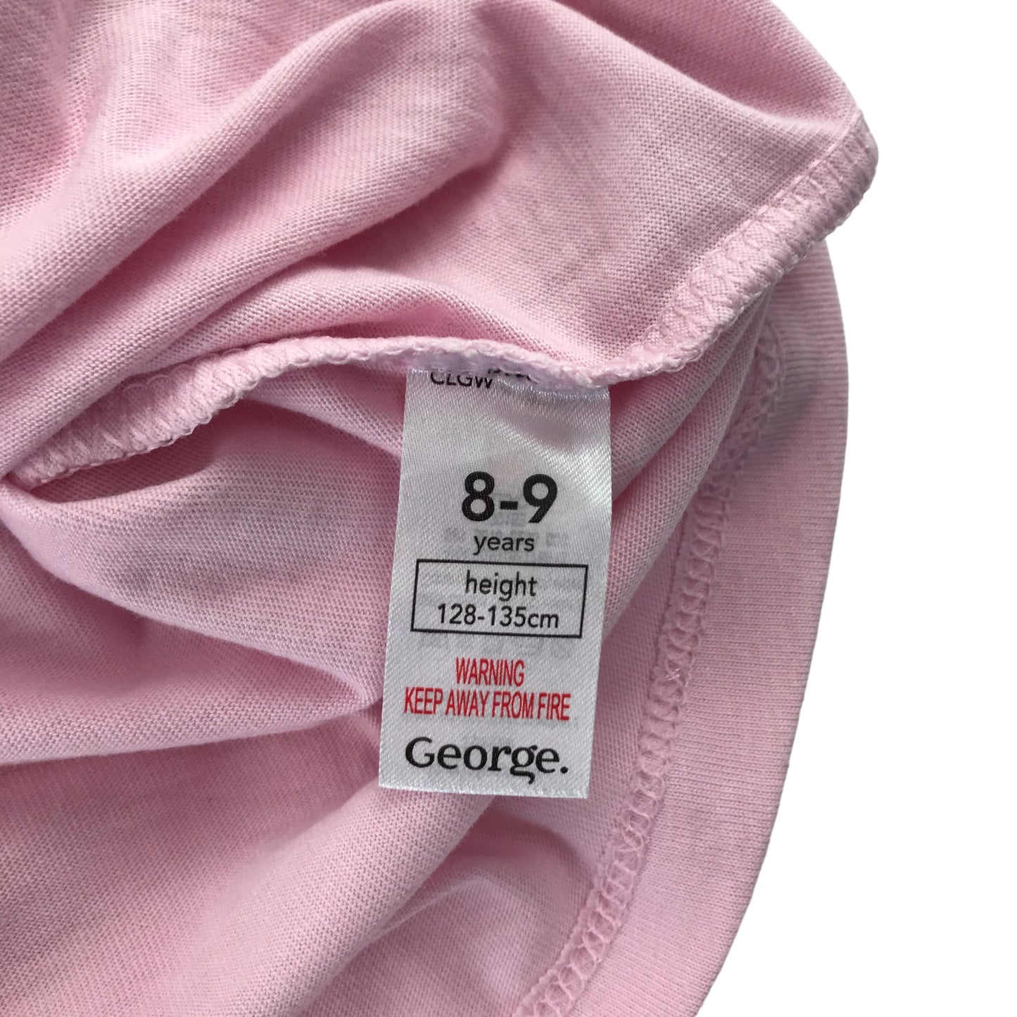 George t-shirt 8-9 years pink cropped rock band print