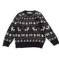 H&M festive jumper 7-8 years charcoal colour with wintery pattern