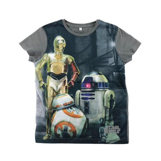 M&S t-shirt 5-6 years grey Star Wars image short sleeve