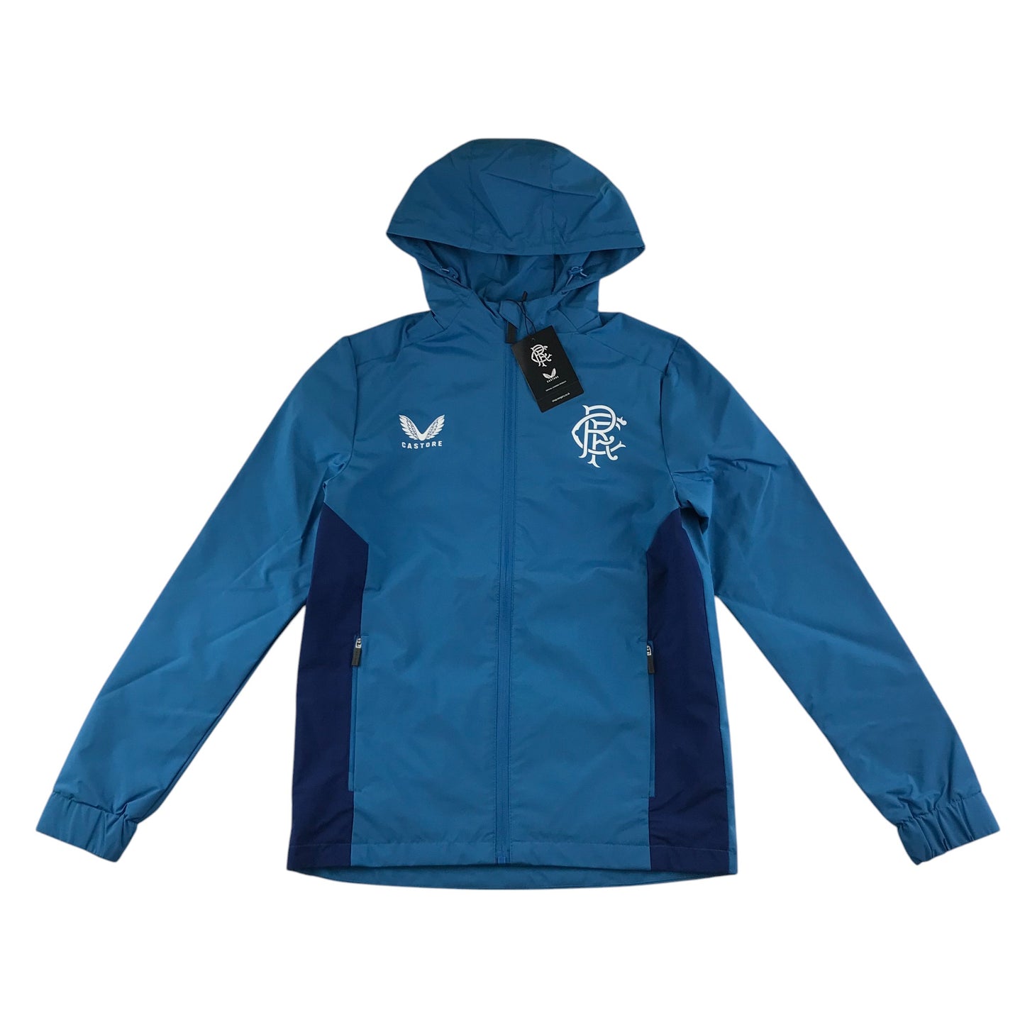 Castore Rangers FC players training lightweight jacket women's size UK 8 blue and navy