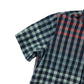 Gap Shirt Age 6 Blue and Red Checked Gradient Short Sleeve Button Up Cotton