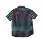 Gap Shirt Age 6 Blue and Red Checked Gradient Short Sleeve Button Up Cotton