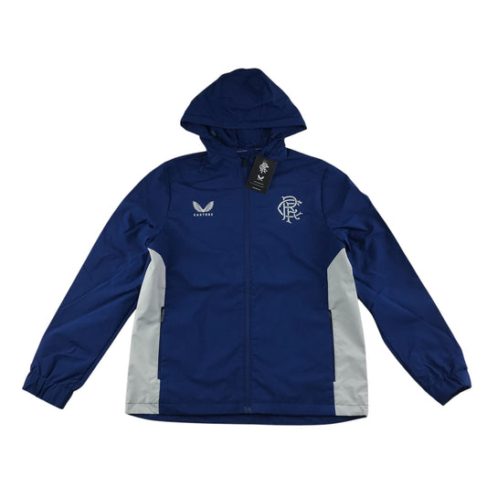 Castore Rangers FC players training lightweight jacket women's size UK 14 navy grey