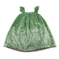 Monsoon dress 11 years green floral print with sequin detailing shoulder straps A-line