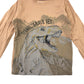 Nutmeg t-shirt 5-6 years brown Tyrannosaurus Rex print long sleeve cotton