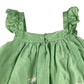 Monsoon dress 11 years green floral print with sequin detailing shoulder straps A-line