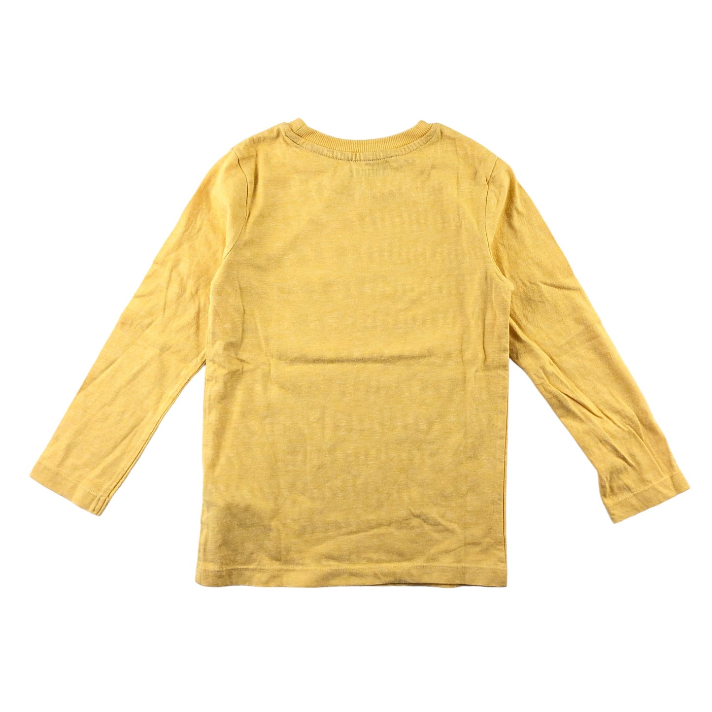 Nutmeg t-shirt 5-6 years yellow plain long sleeve cotton