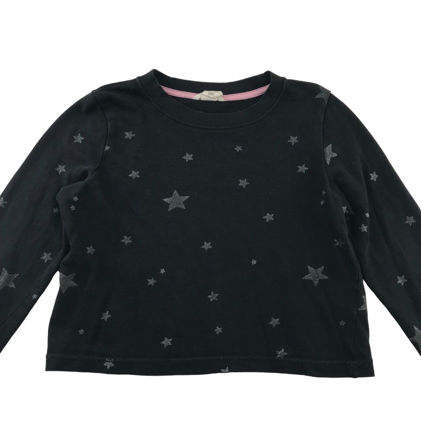 H&M Sweater Age 11 Black Stars Pattern Cotton