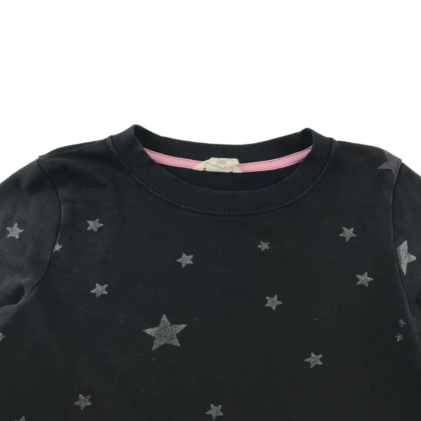 H&M Sweater Age 11 Black Stars Pattern Cotton