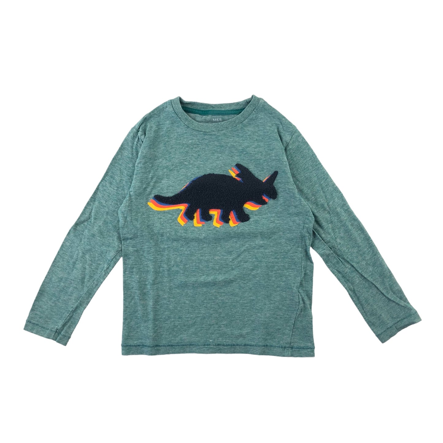 M&S T-Shirt 5-6 Years Green Teal Dinosaur Graphic Tee