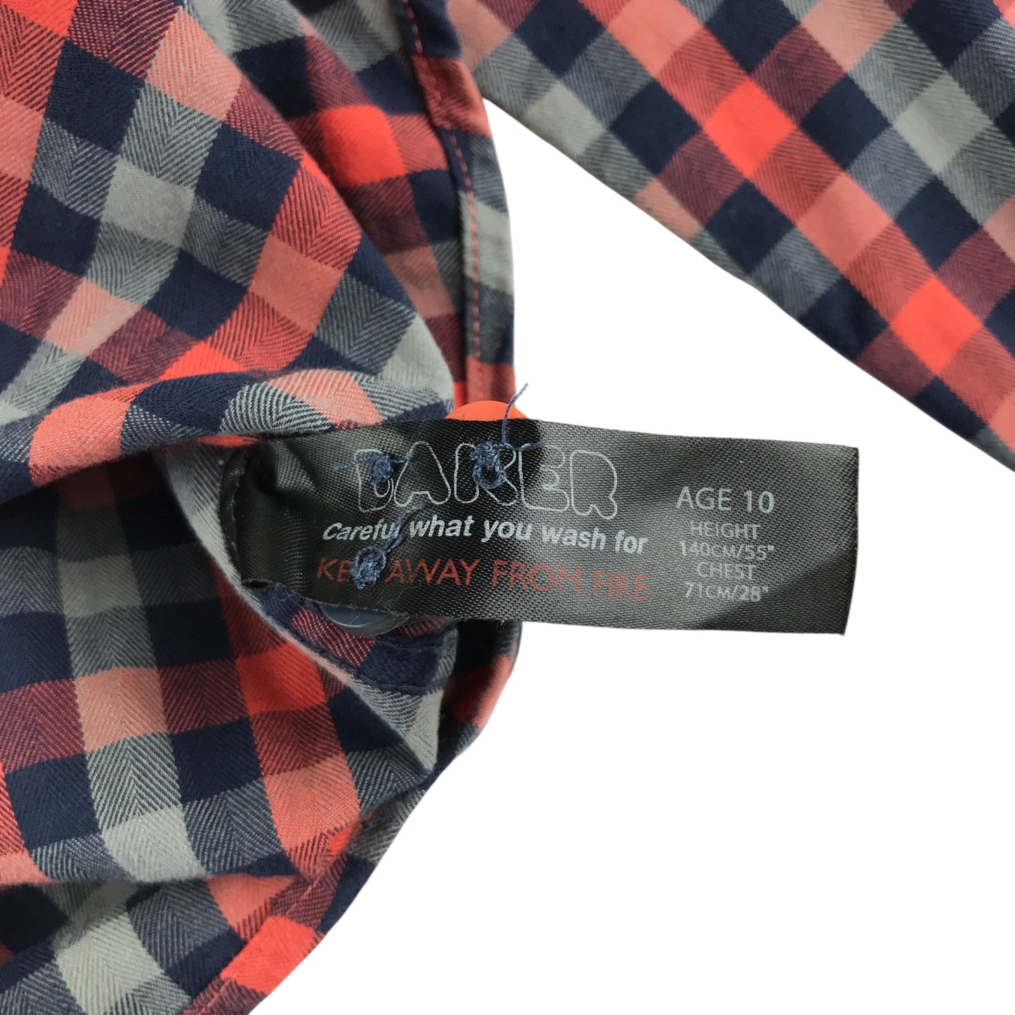 Ted Baker shirt 9-10 years red grey and navy checked long sleeve