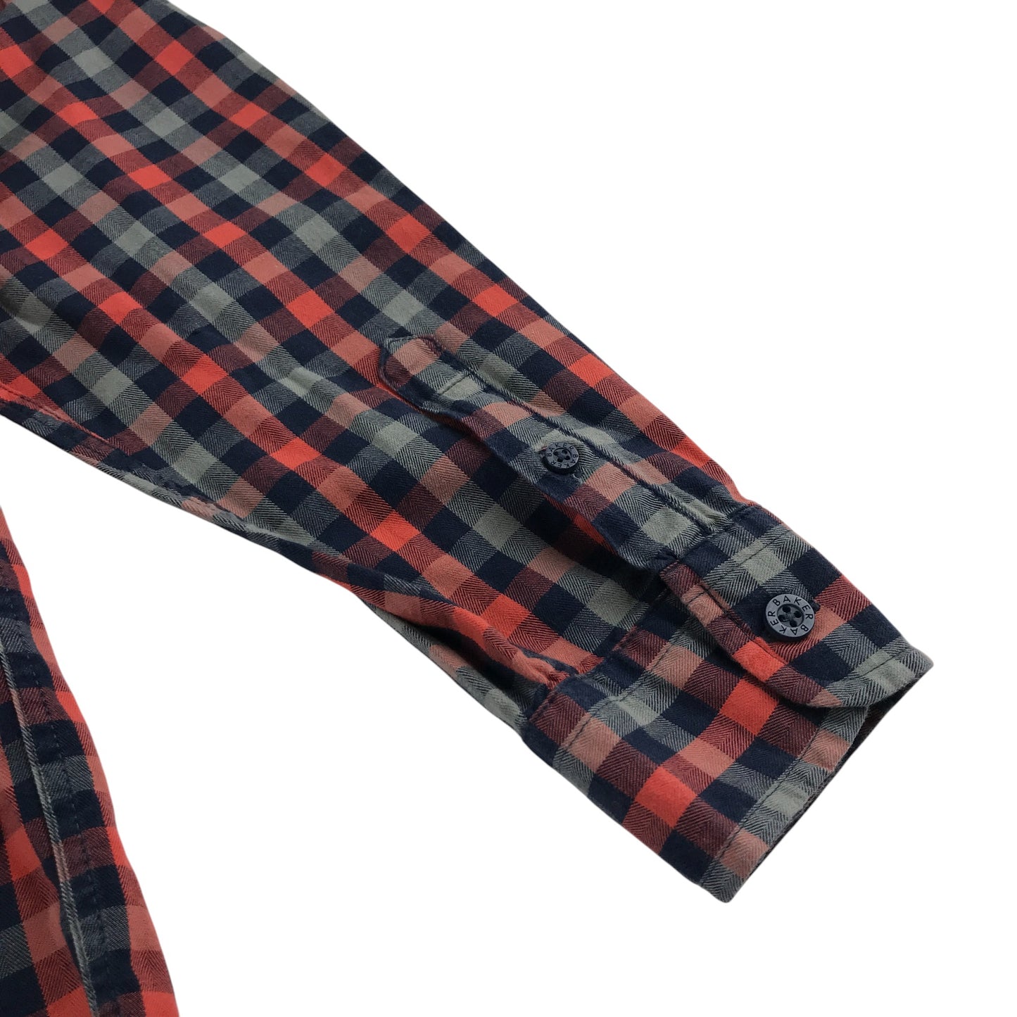 Ted Baker shirt 9-10 years red grey and navy checked long sleeve