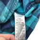 Next Shirt Age 8 Blue and Navy Checked Short Sleeve Button Up Cotton