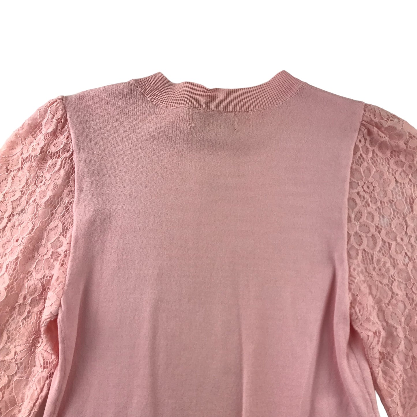 Lipsy London Jumper Age 11 Pink Lace Sleeves