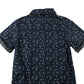 Tu Shirt Age 8 Navy with Triangle Pattern Short Sleeve Button Up Cotton