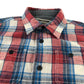Fatface Shirt Age 8 Red White Blue Checked Pattern Short Sleeve Button Up