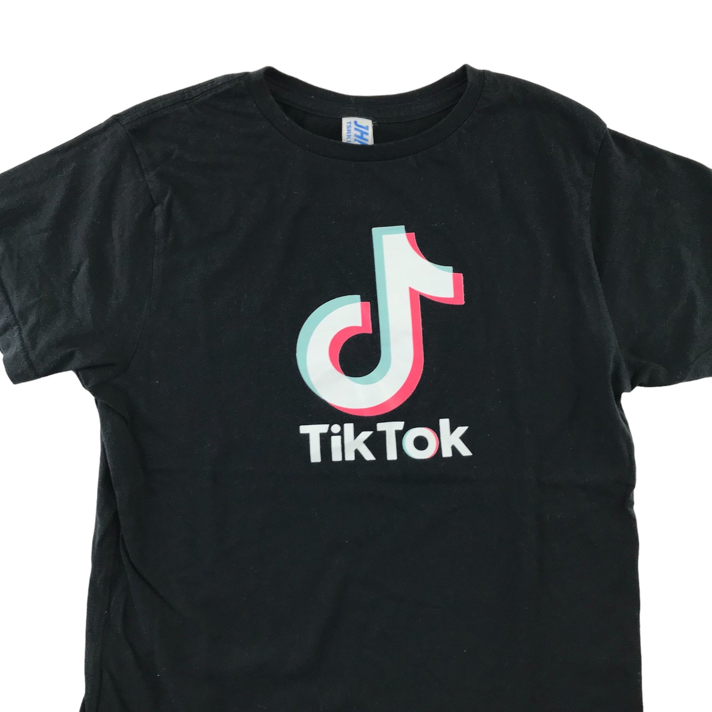 JHK t-shirt 9-11 years black TikTok logo short sleeve cotton