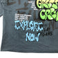Zara T-Shirt 6-7 Years Grey Graffiti Graphic Tee