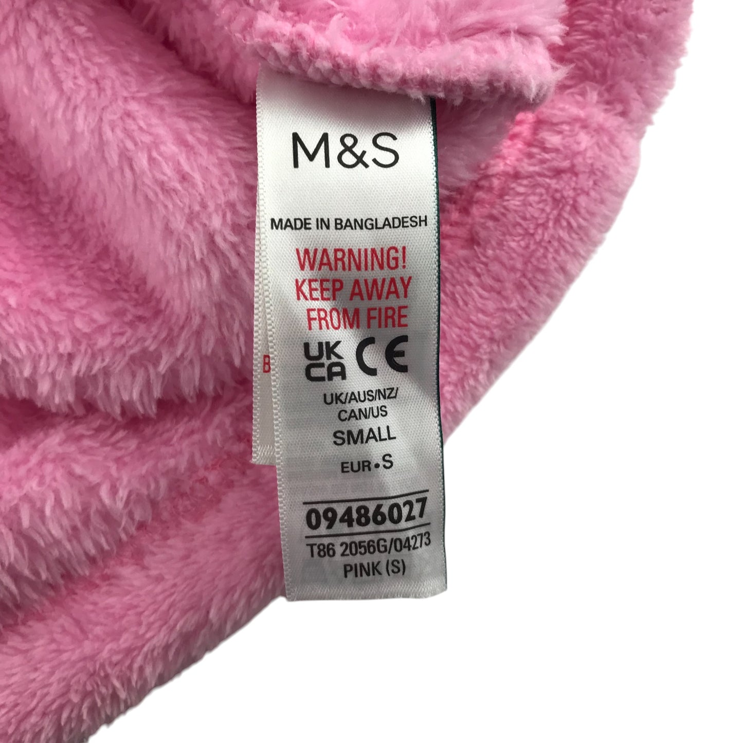 M&S blanket hoodie size kids small Percy Pig pillow hood