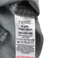 Next Shirt Age 8 Grey Plain Denim Pattern Short Sleeve Button Up Cotton
