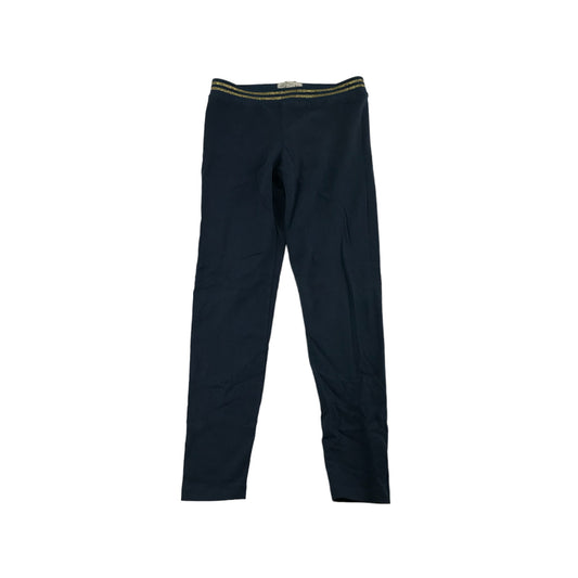 Fatface Leggings Age 8 Navy Plain with Golden Sparkly Waistband