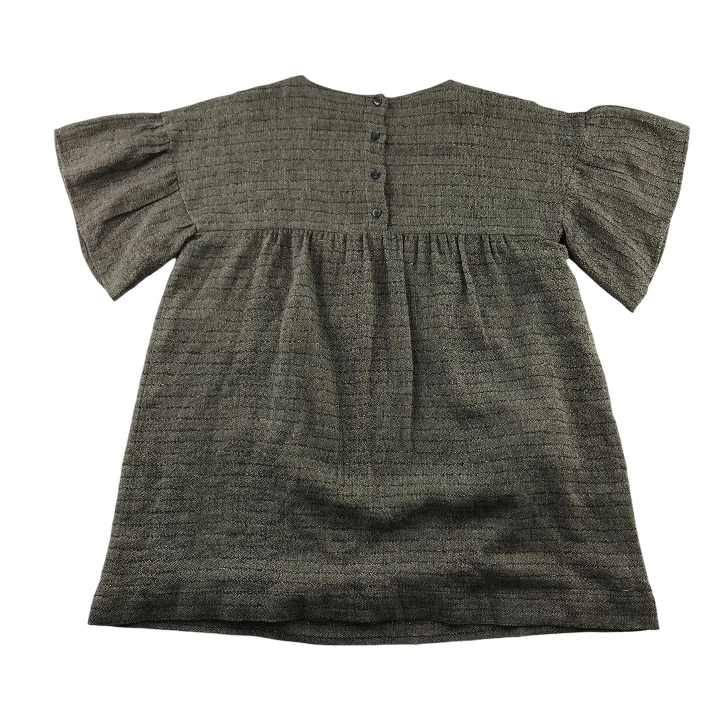 Mango blouse 7-8 years warm grey short sleeve wool blend