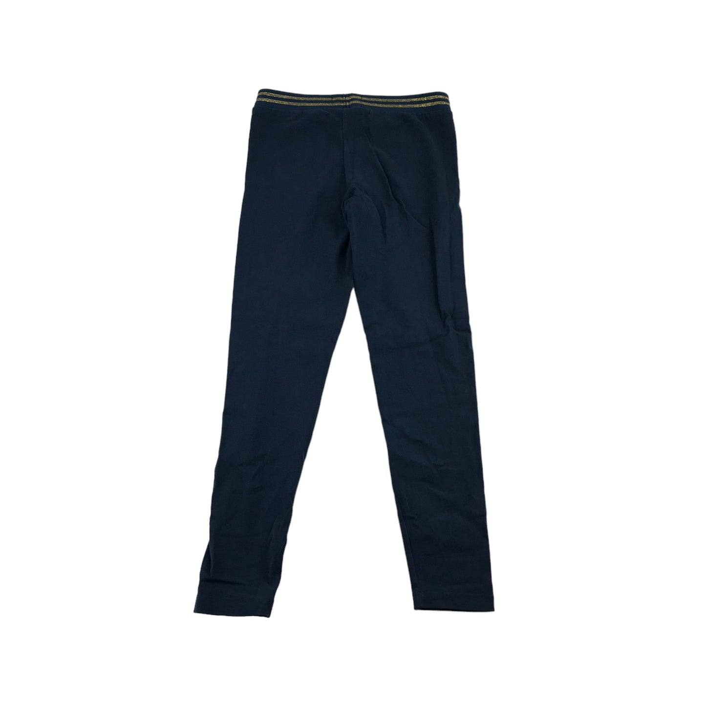 Fatface Leggings Age 8 Navy Plain with Golden Sparkly Waistband